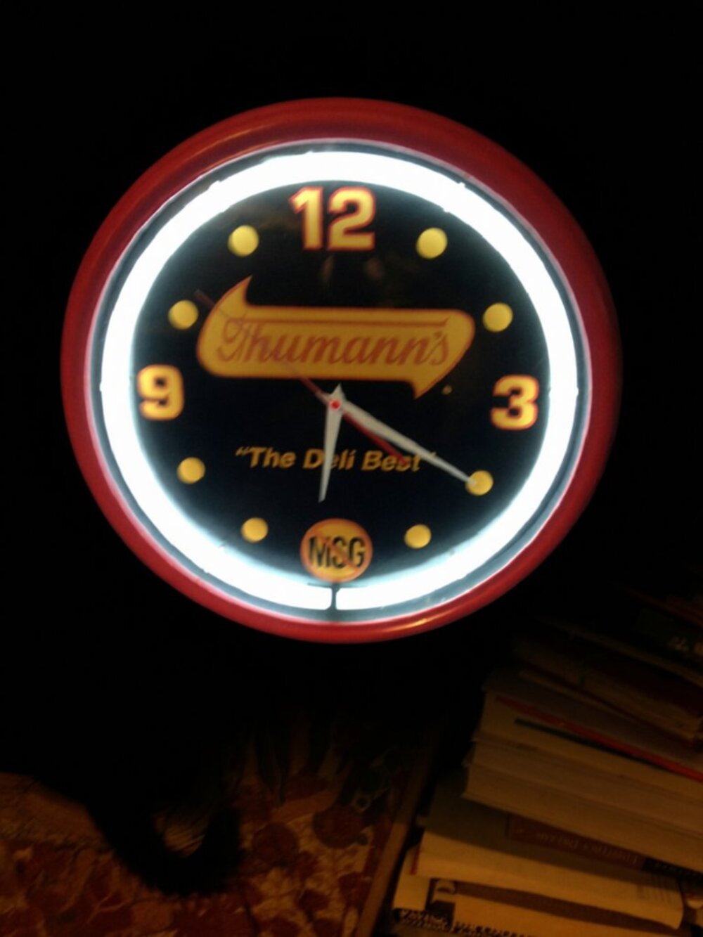 Vintage Thumann's Lighted Neon Wall Clock